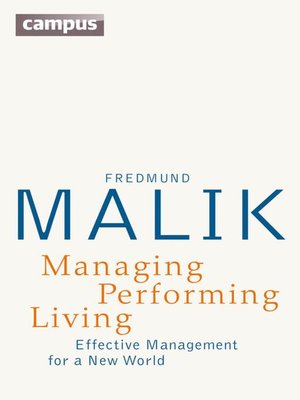 cover image of Managing Performing Living